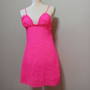 Victoria's secret pink lace sheer dress lingerie